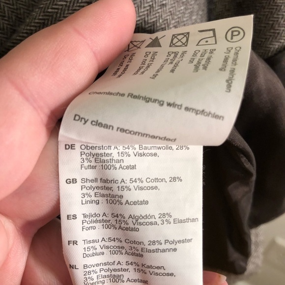 s.Oliver Blazer Brown White Chevron 3 Button - Picture 11 of 11